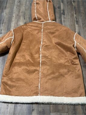 Cider | Jackets & Coats | Cider Faux Suede Shearling Jacket Brown Tan ...